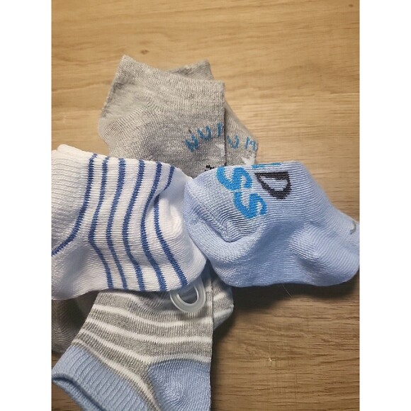 NEW Wee Tots 6 pack infants Ankle socks Little Man 12-24 Months - Picture 4 of 6